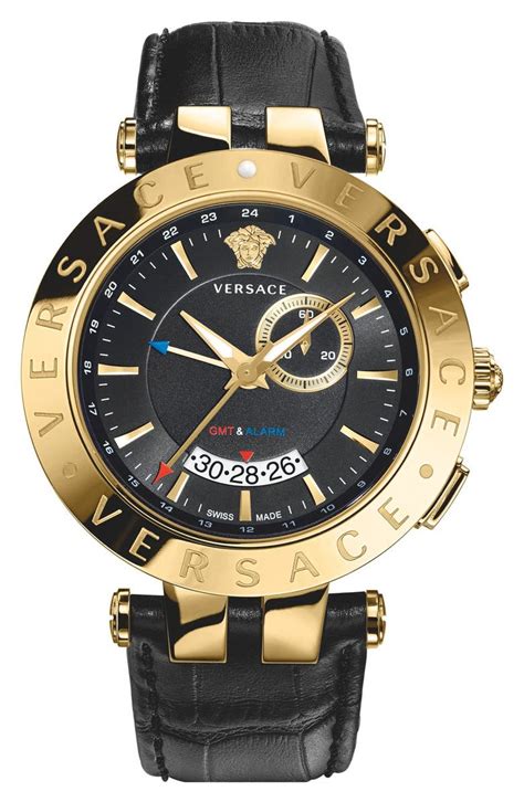 nordstorm rack versace watches|Versace leather strap watch.